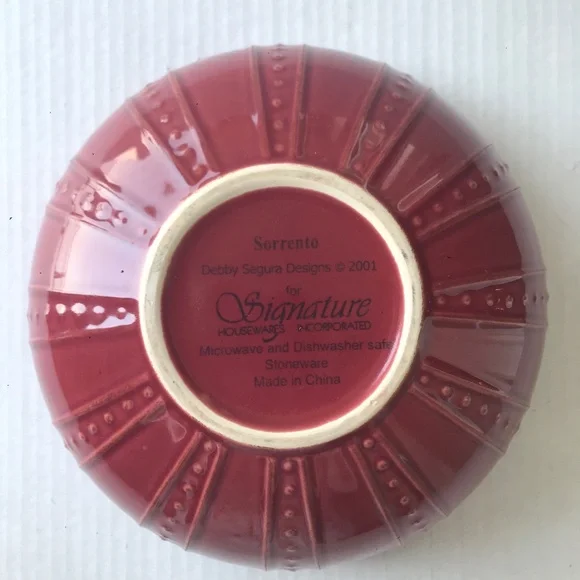 1 Vintage Signature “Sorrento Beaujolais” Mixing Bowl 8” - Picture 4 of 6